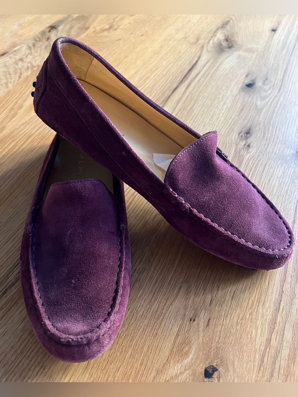 M.GEMI THE FELIZ SUEDE MOCCASIN, SIZE 39.5/US 9N.